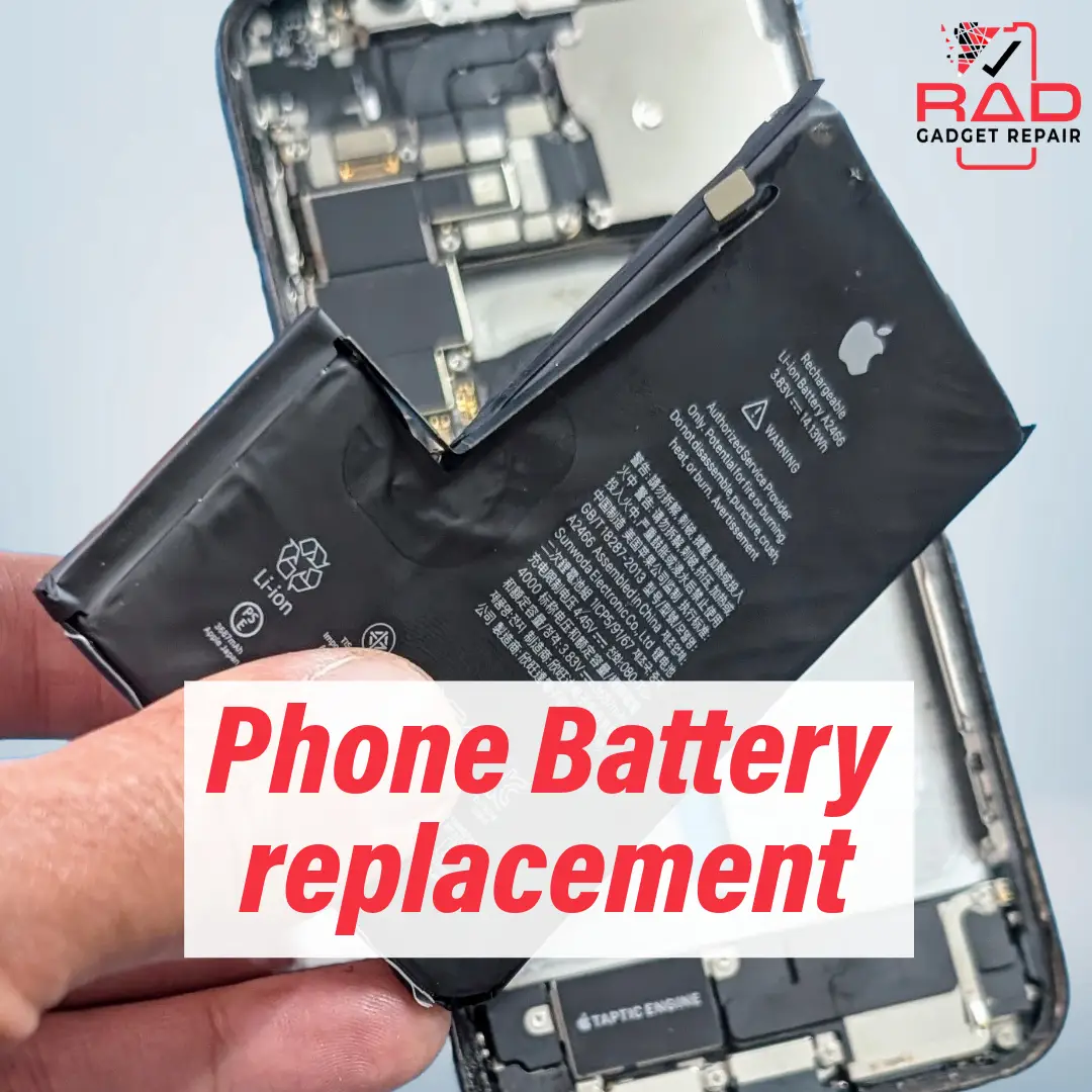 Technician performing iPhone battery replacement in Clermont, FL, serving Minneola, Groveland, Winter Garden, and Horizon West